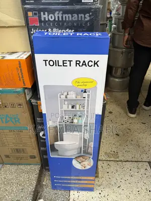 3-Tier Space-Saving Over-the-Toilet Bathroom Storage Rack - White