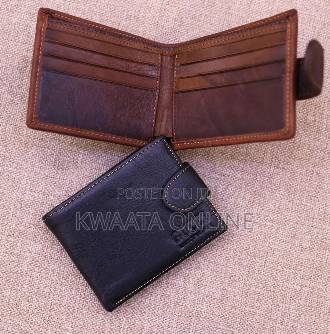Men Wallets Leather Money Clip Front Pocket Thin Folded Wallet