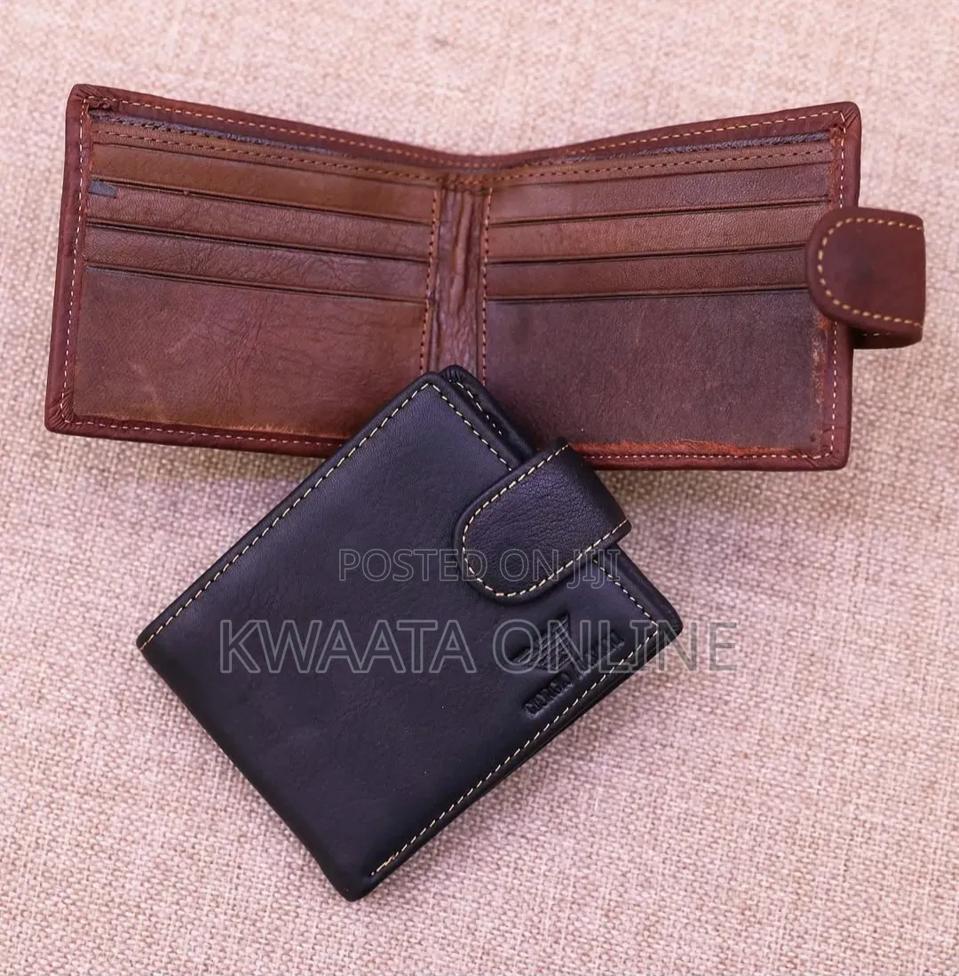Men Wallets Leather Money Clip Front Pocket Thin Folded Wallet