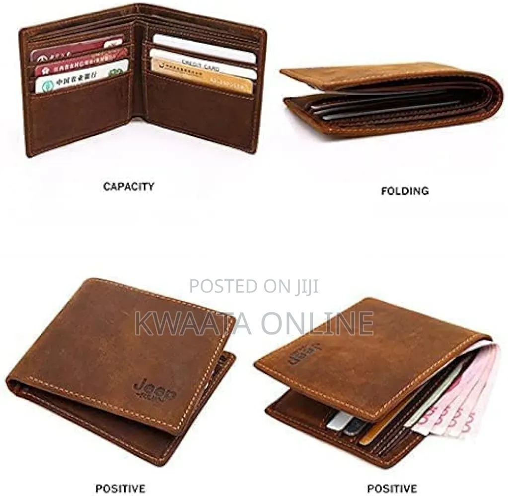 Men Wallets Leather Money Clip Front Pocket Thin Folded Wallet