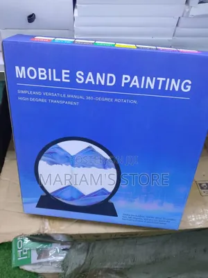 Mobile Sand Painting Kit a Round Glass Design With a 360-Degree.