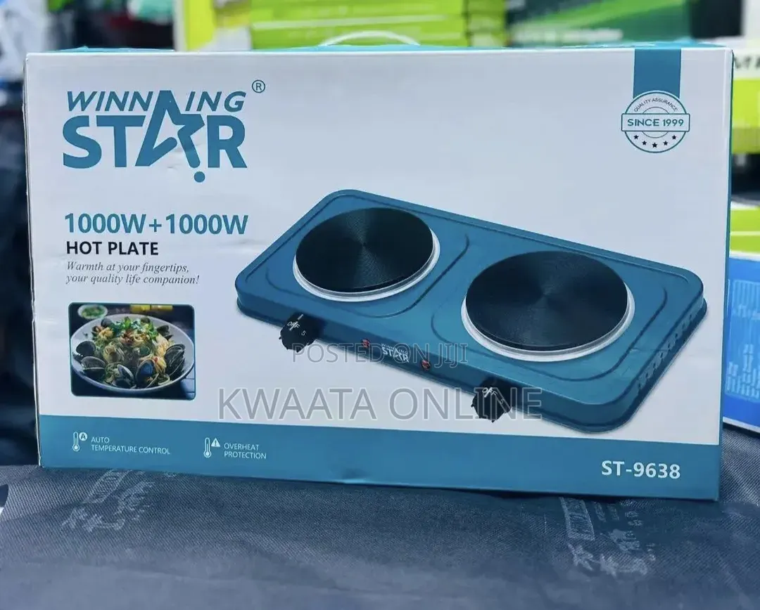 Double Burner Electric Cooktop, Portable Hotplate,Winning Star St-9638