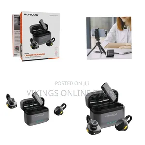 Porodo Movo Lavalier Microphone, Instant Wireless Setup Microphone