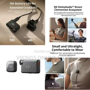 Dji Mic Mini (1tx+1rx), Ultralight, Detail-Rich Audio,Noise Canceling