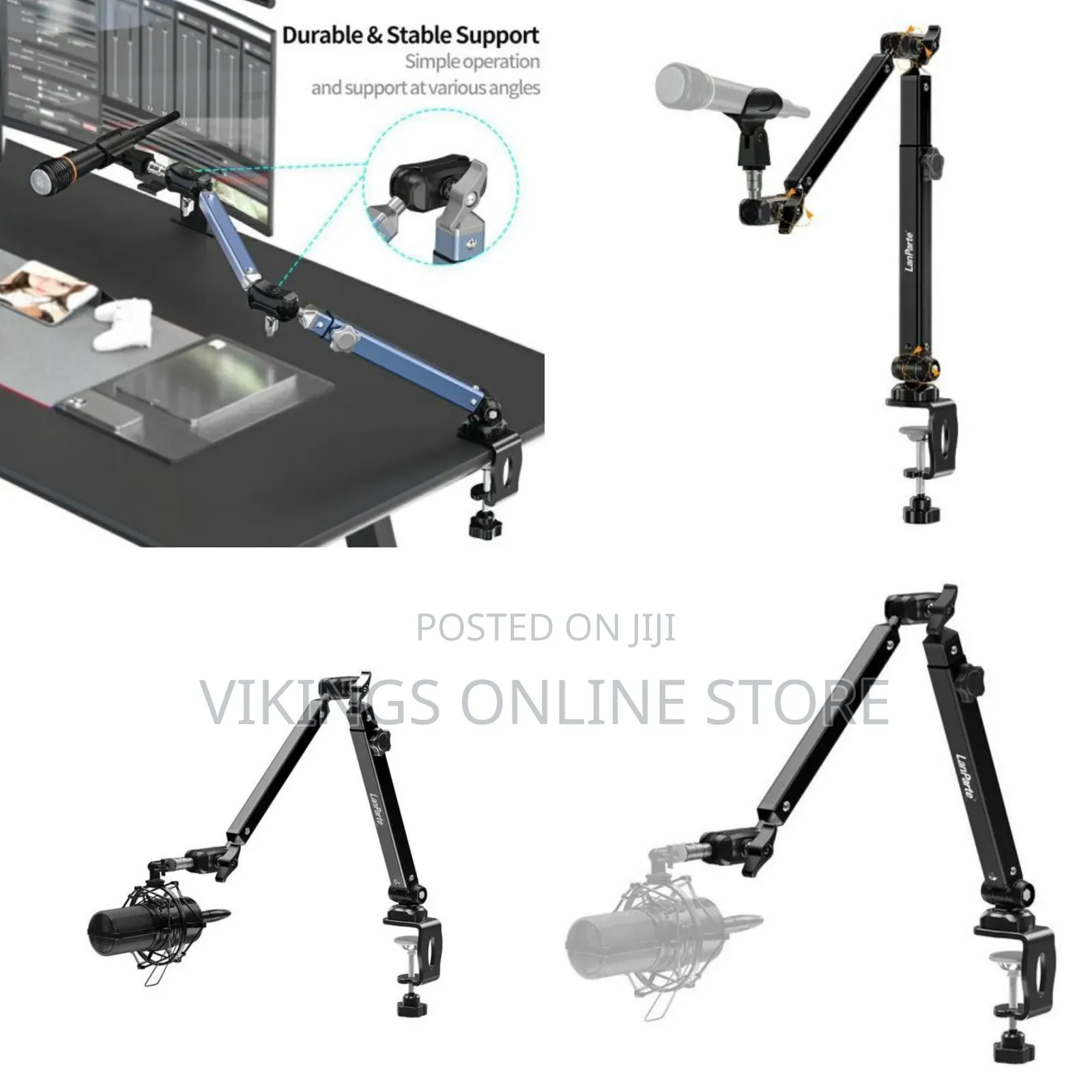 DMS-01 Lanparte Professional Microphone Boom Arm Stand, Adjustable