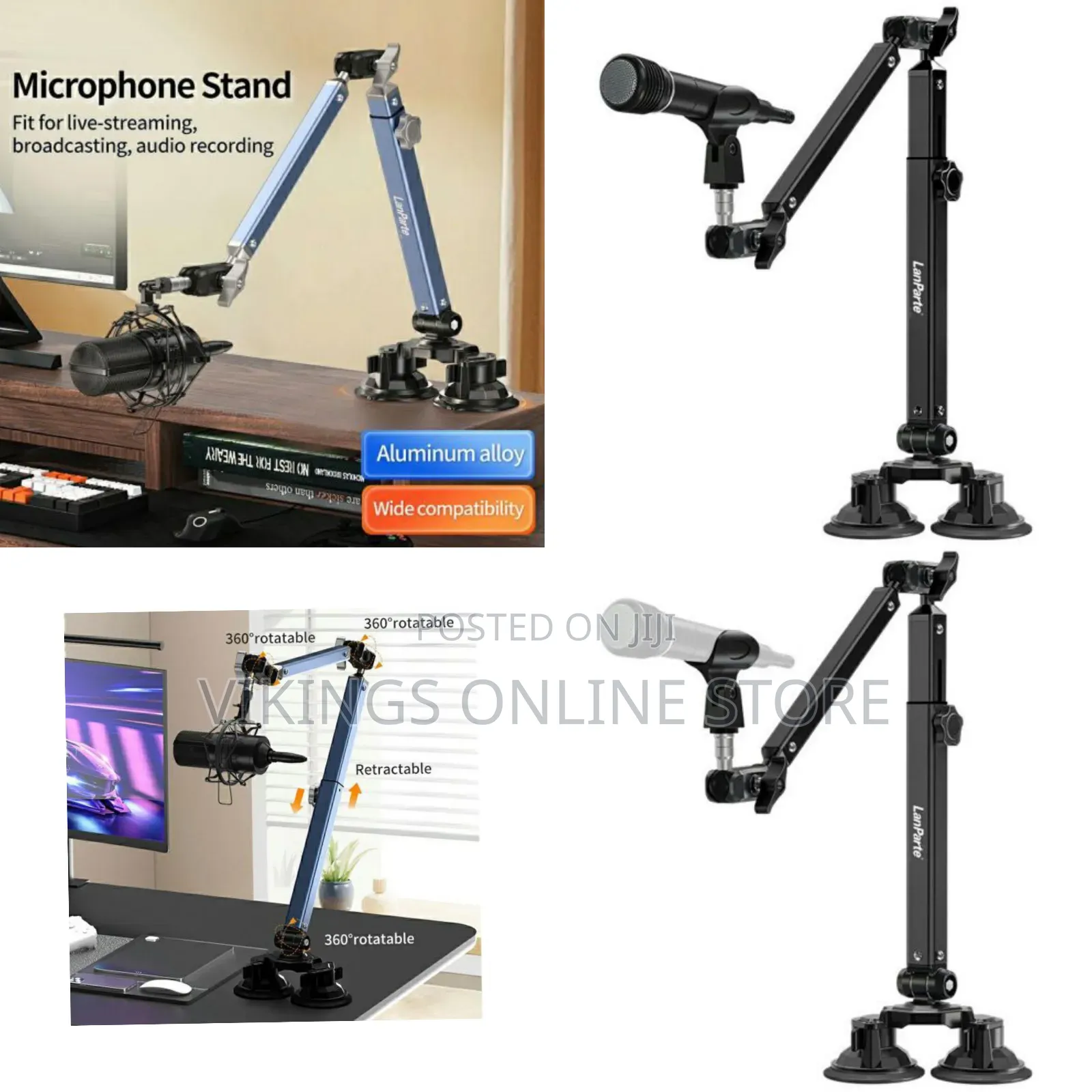 Lanparte DMS-02 Three Sections Adjustable Heavy Duty Microphone