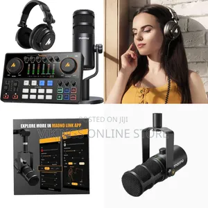 Maono 3 Set of Audio Interface, Pd400x Usb/XLR Dynamic Microphone