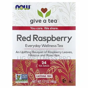 Now Foods Everyday Wellness Tea, Red Raspberry, Caffeine-Free, 24 Bags