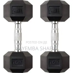 Cult 7.5kg Rubber Hex Dumbbells (Pair) – Great Condition