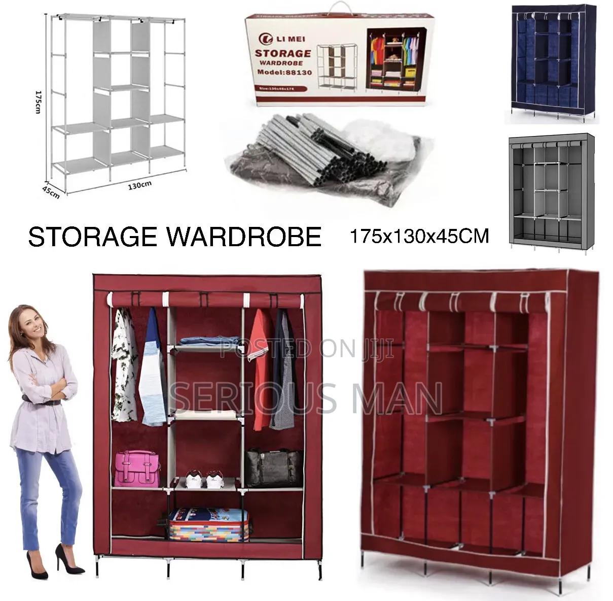 Portable Fabric Storage Wardrobe