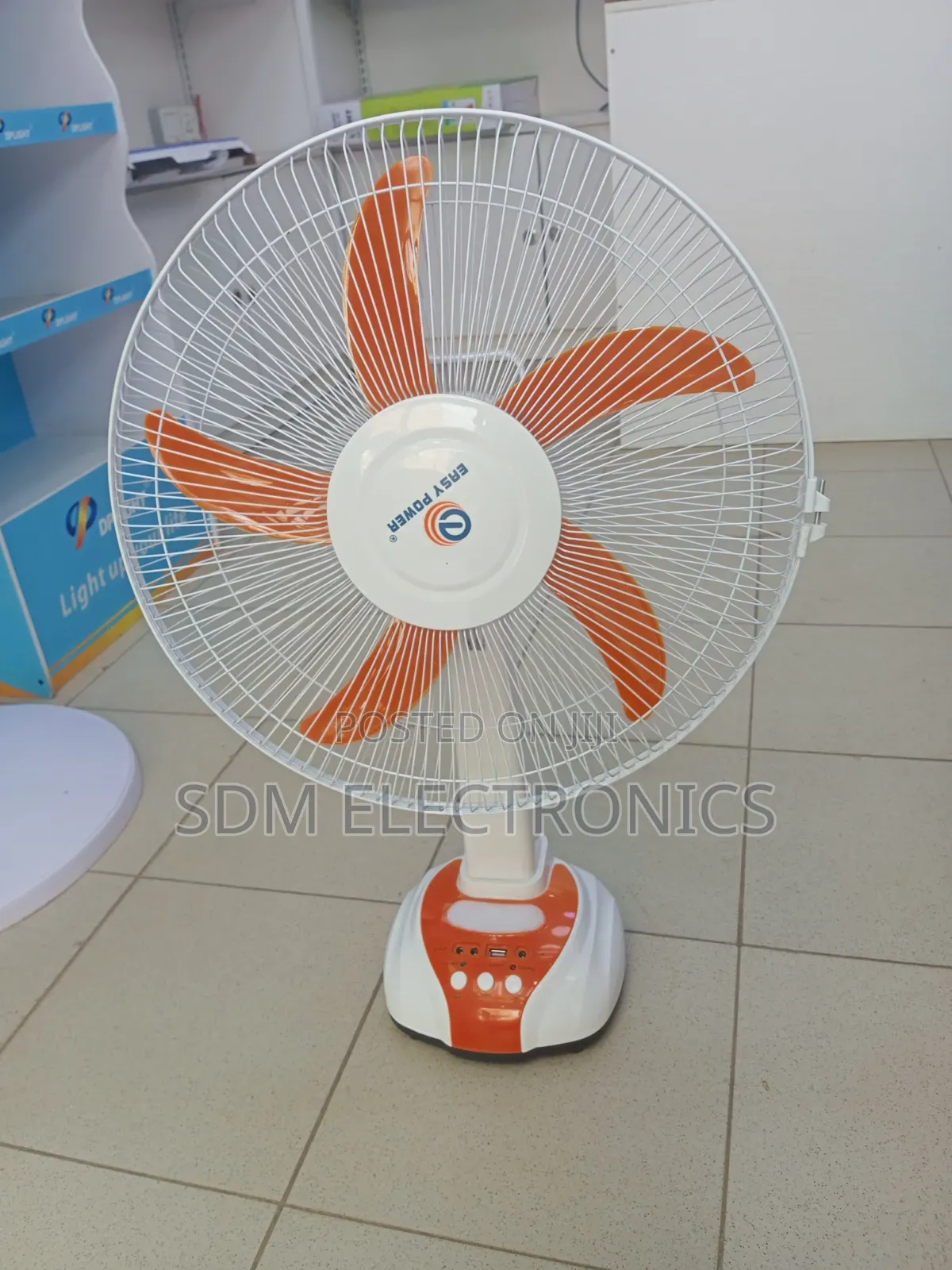 Easy Power Solar Fan With 2 Bulbs, Solar Panel Torch