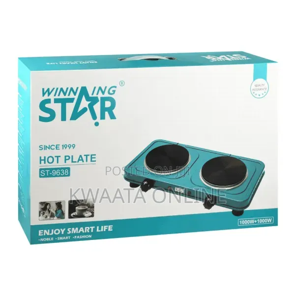 Double Burner Electric Cooktop, Portable Hotplate,Winning Star St-9638