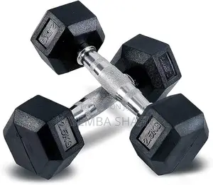 2.5kg Rubber Coated Hexagonal Dumbbell Pair