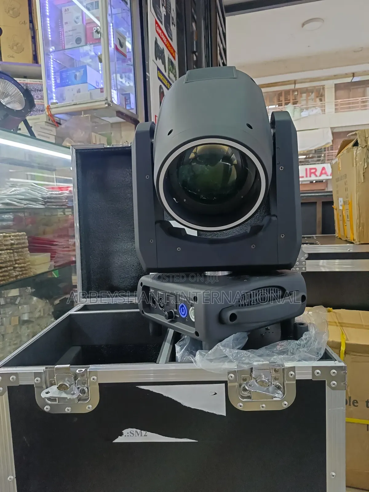 Moving Head Beam Light Designed for Stage Lighting, Disco, or Dj Use.