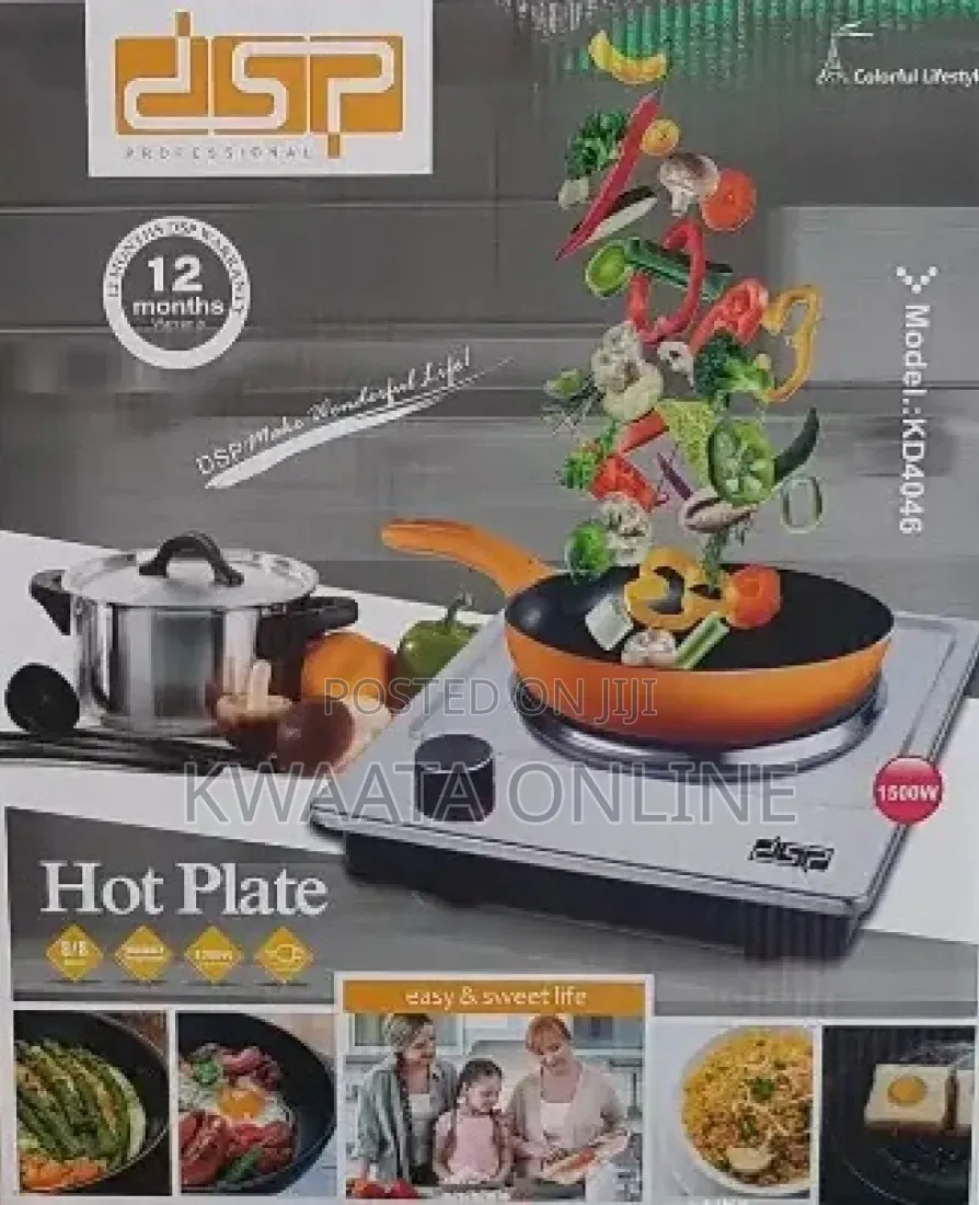 DSP Hot Plate Single Burner Cooker Non-Stick Coating,1500w, Kd4046