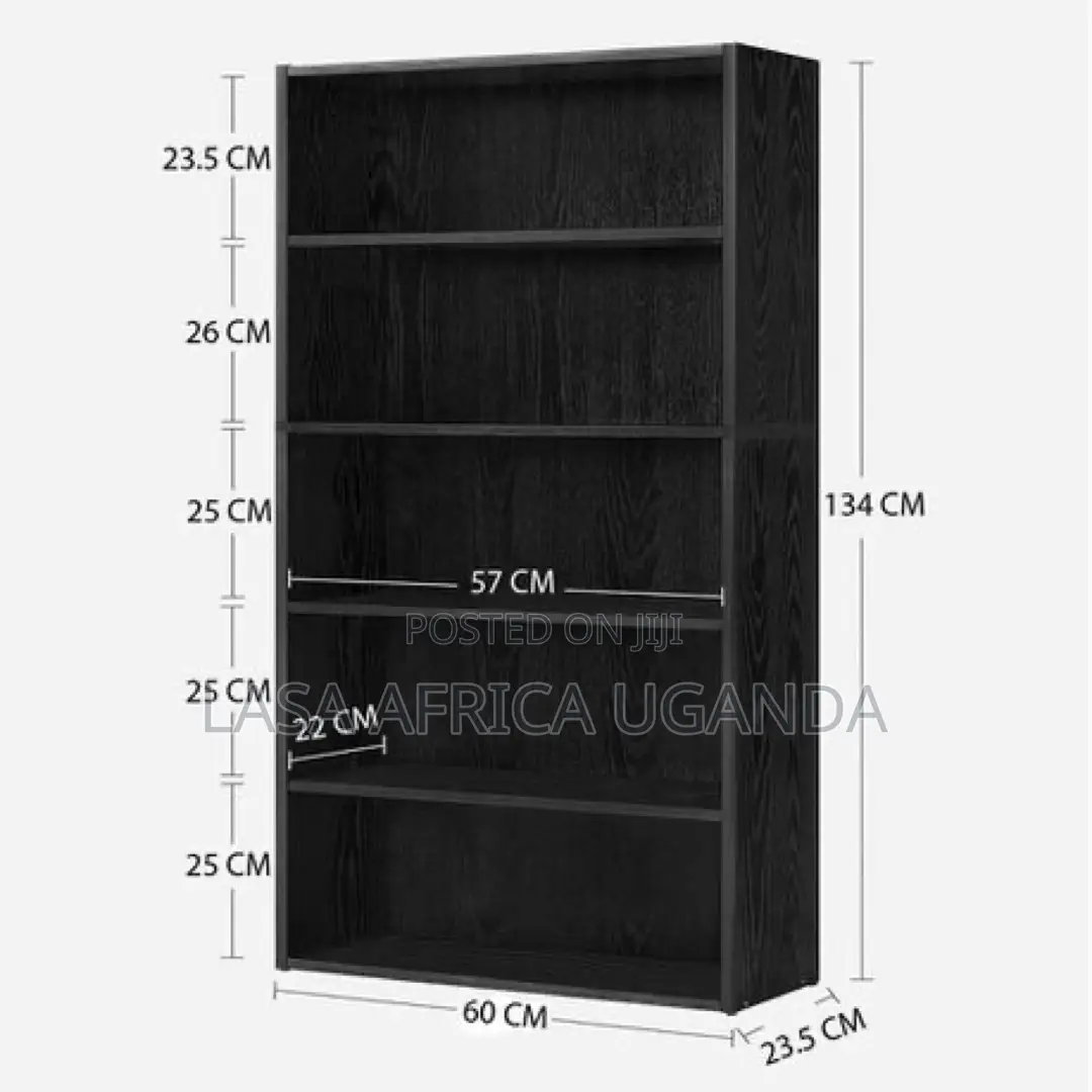 Lasa 5-tier Bookcase Sturdy & Adjustable Shelving Unit Storage