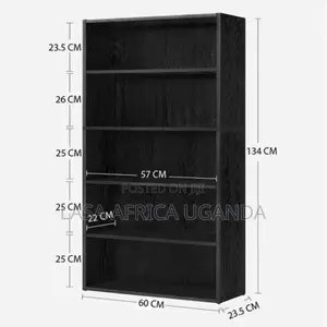 Lasa 5-tier Bookcase Sturdy & Adjustable Shelving Unit Storage