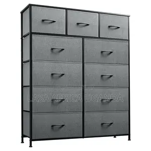 Lasa 11-tier Fabric Storage Cabinet - Dark Grey.