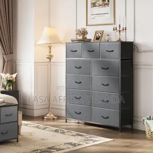 Lasa 11-tier Fabric Storage Cabinet - Dark Grey.