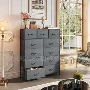 Lasa 11-tier Fabric Storage Cabinet - Dark Grey.