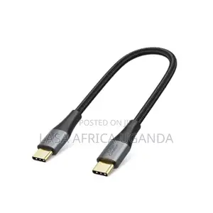 Cablecreation Usb-c To Usb-c 60w Pd Fast Charging Cable - 25cm, Grey