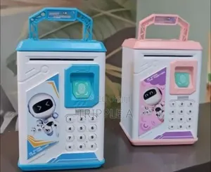 Kids Electronic Mini Atm Piggy Bank With Finger Print
