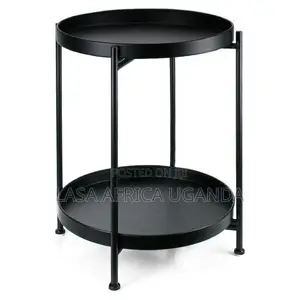 Lasa 2-Tier Metal Round Tray Side Coffee End Table