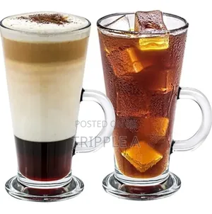 Irish Glass Coffee Mugs Latte Cups ( 12pcs)