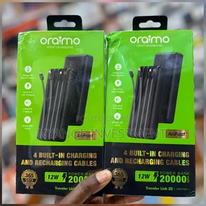 Oraimo Traveler Link 20 Power Bank, With a High 20,000mah.Power Bank