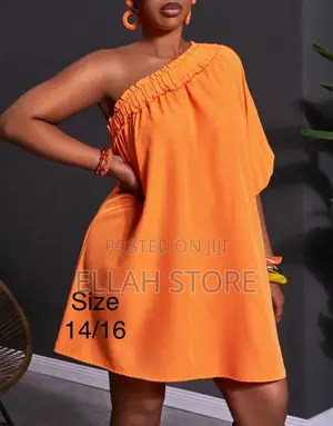 Women’S Casual Orange Dress
