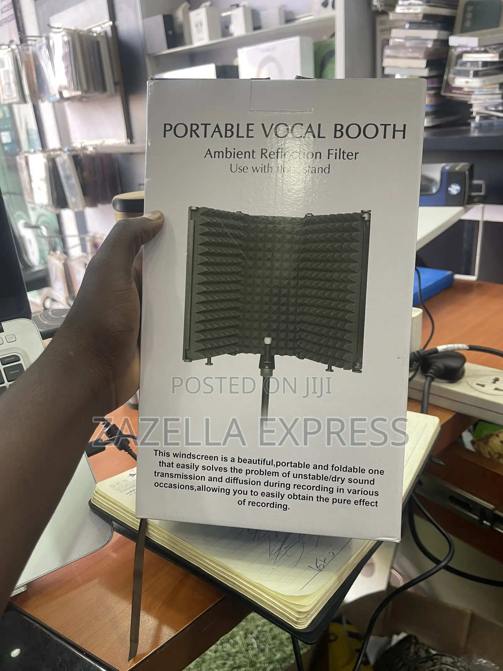 Portable Vocal Booth With Ambient Reflection Filter, For Studio