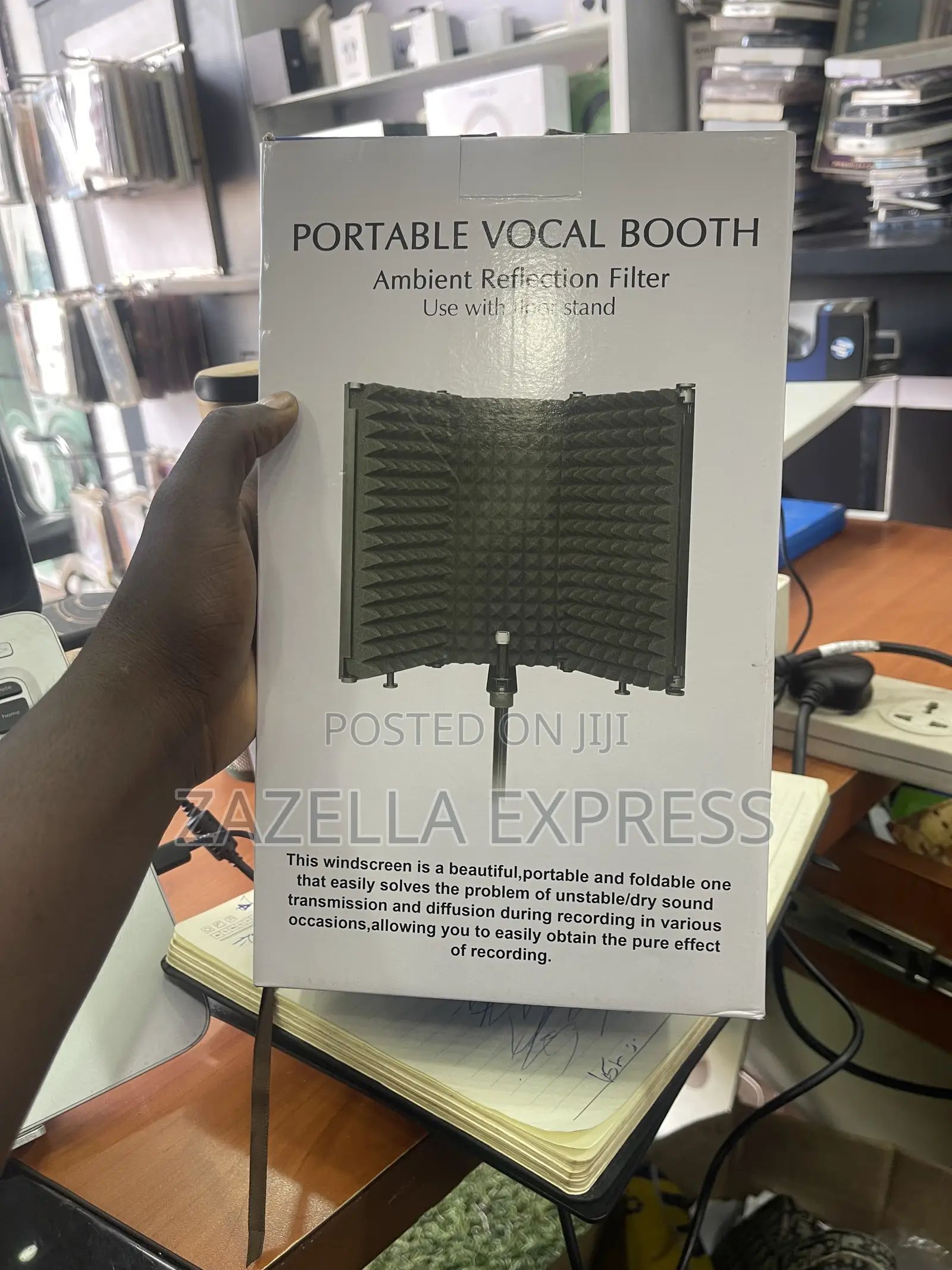 Portable Vocal Booth With Ambient Reflection Filter, For Studio