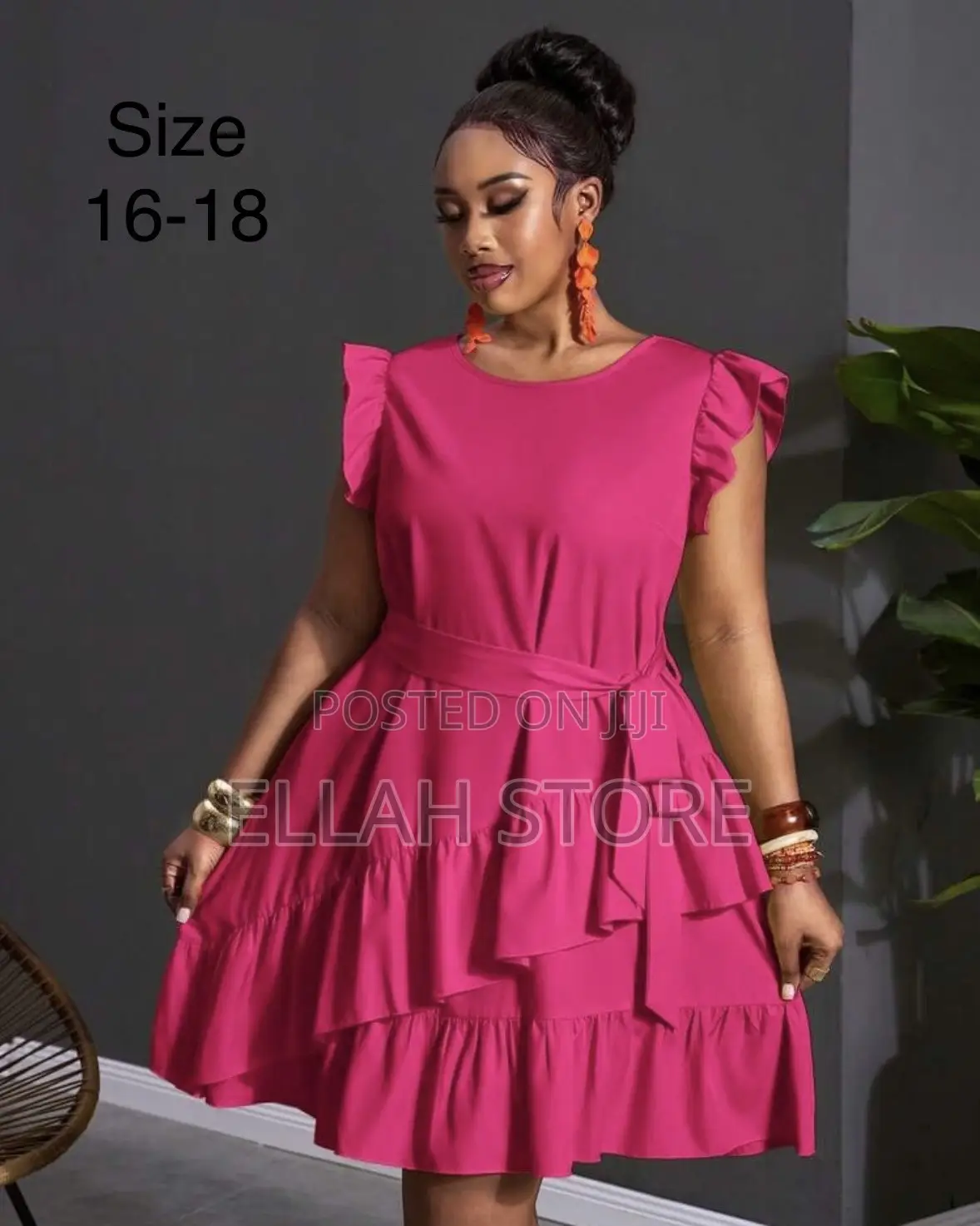 Plus Size Ladies Pink Dress (Size 16-18) XXL
