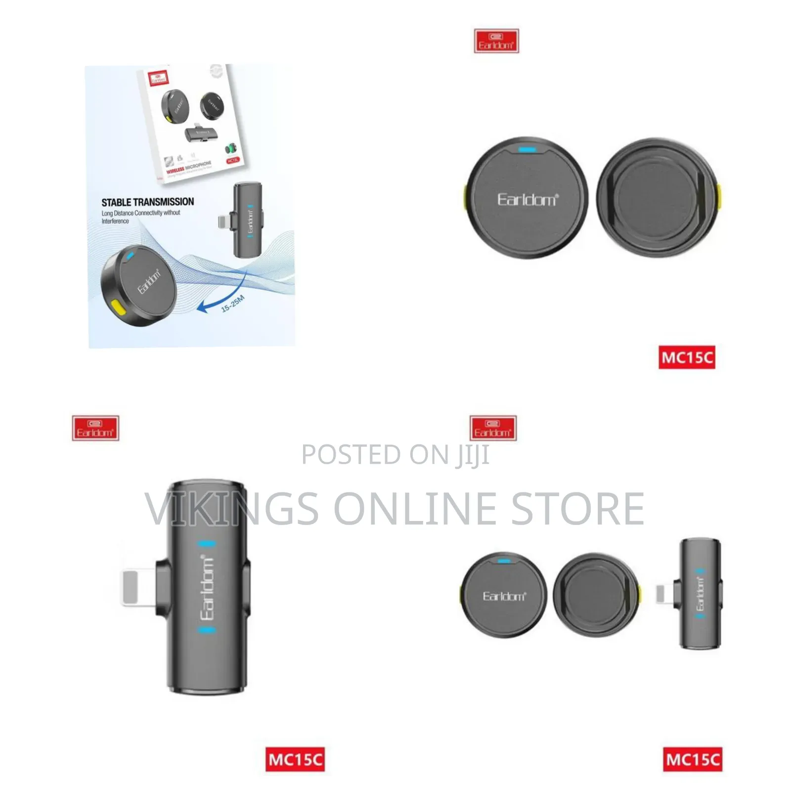 Earldom Mc15c Button Wireless Microphone Lavalier Mic Strong Mini