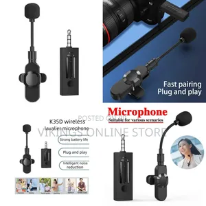 K35d Wireless Lavalier Microphone for Interview Video Recording