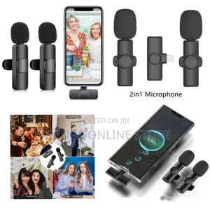  Dual Wireless Lavalier Microphone Plug and Play, No Need App