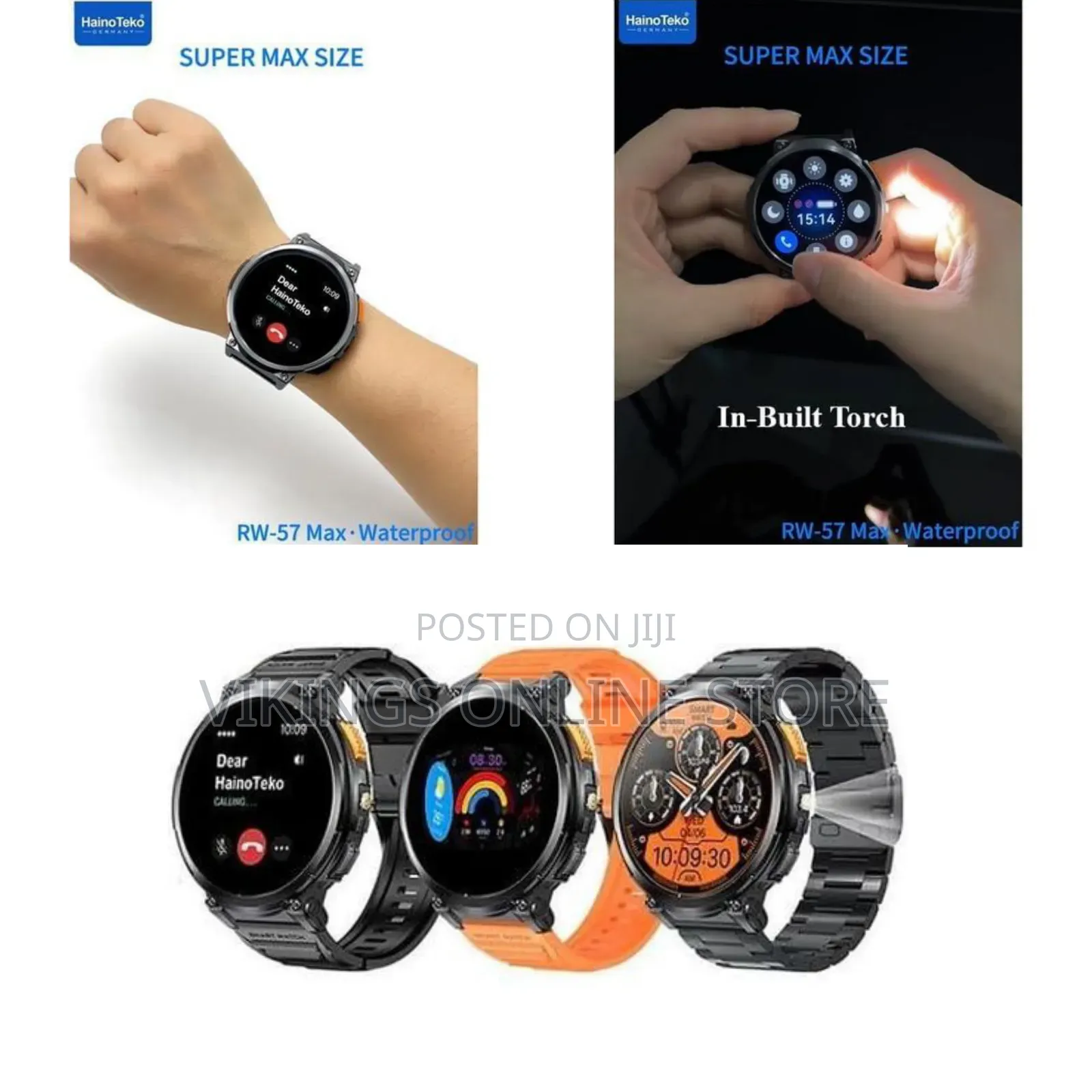 Haino Teko Rw-57 Max Waterproof Smartwatch With Large Screen Amoled