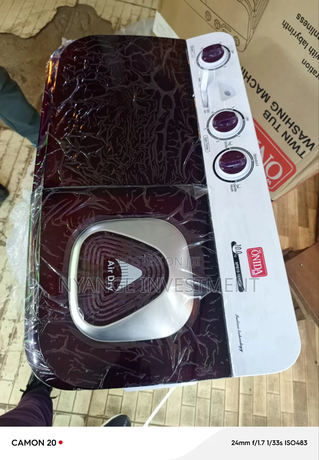 10kg Onida Washing Machine. Twin Tab Top Loader