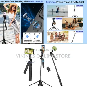 Universal C12 Ai Auto Face Tracking Selfie Stick Tripod for iPhone