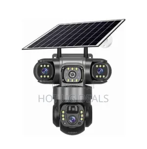 Solar Camera 4g Sim Card Outdoor 3 Lens 3 Screen Pir Human Detect