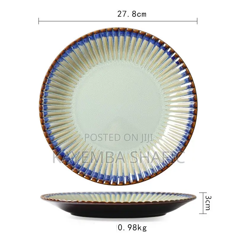 Elegant 24-Piece Ribbed Ceramic Dinnerware Set (Service for 6)