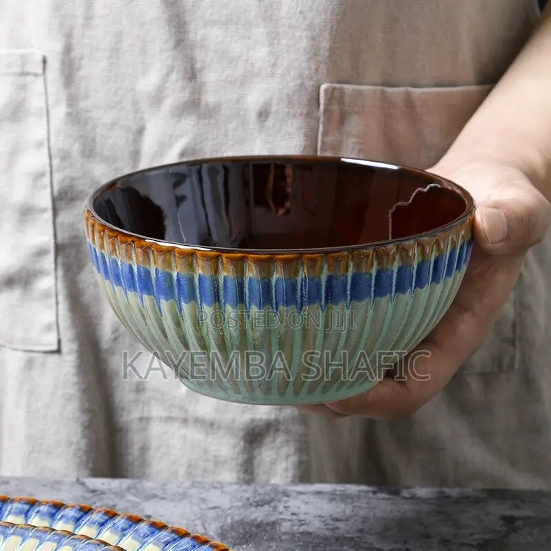 Elegant 24-Piece Ribbed Ceramic Dinnerware Set (Service for 6)