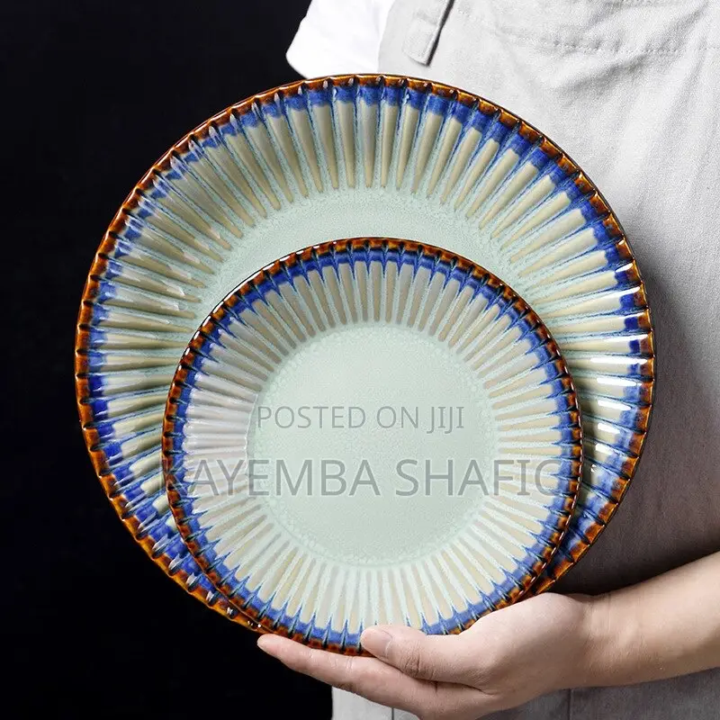 Elegant 24-Piece Ribbed Ceramic Dinnerware Set (Service for 6)