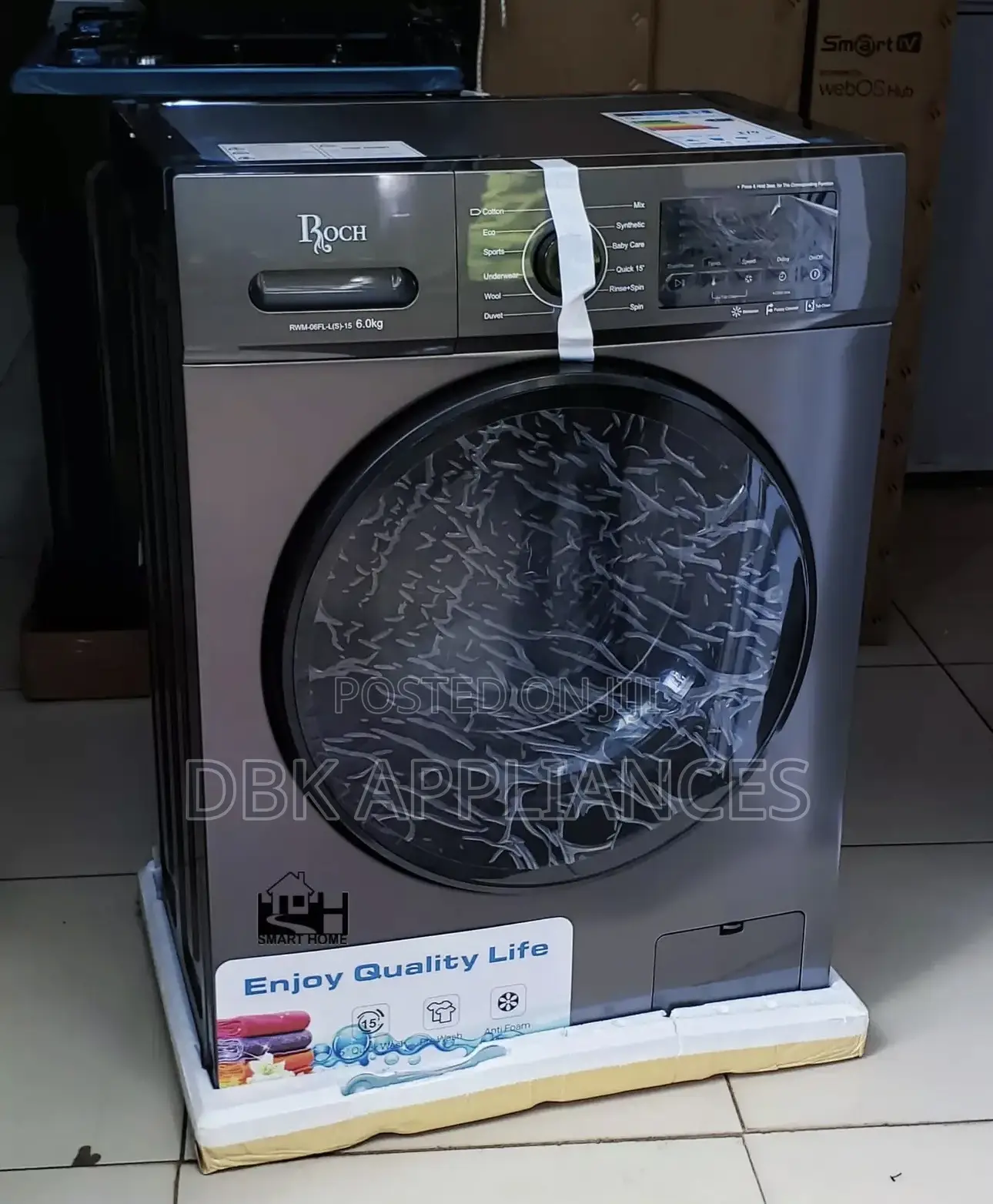 Roch 6kg Automatic Washing Machine With 80% Dryer