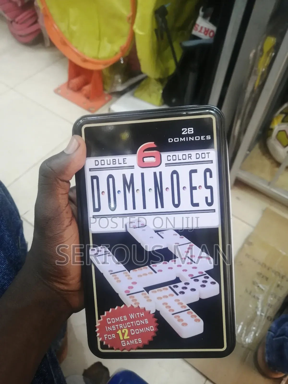 Double 6 Color Dot Dominoes Game Set
