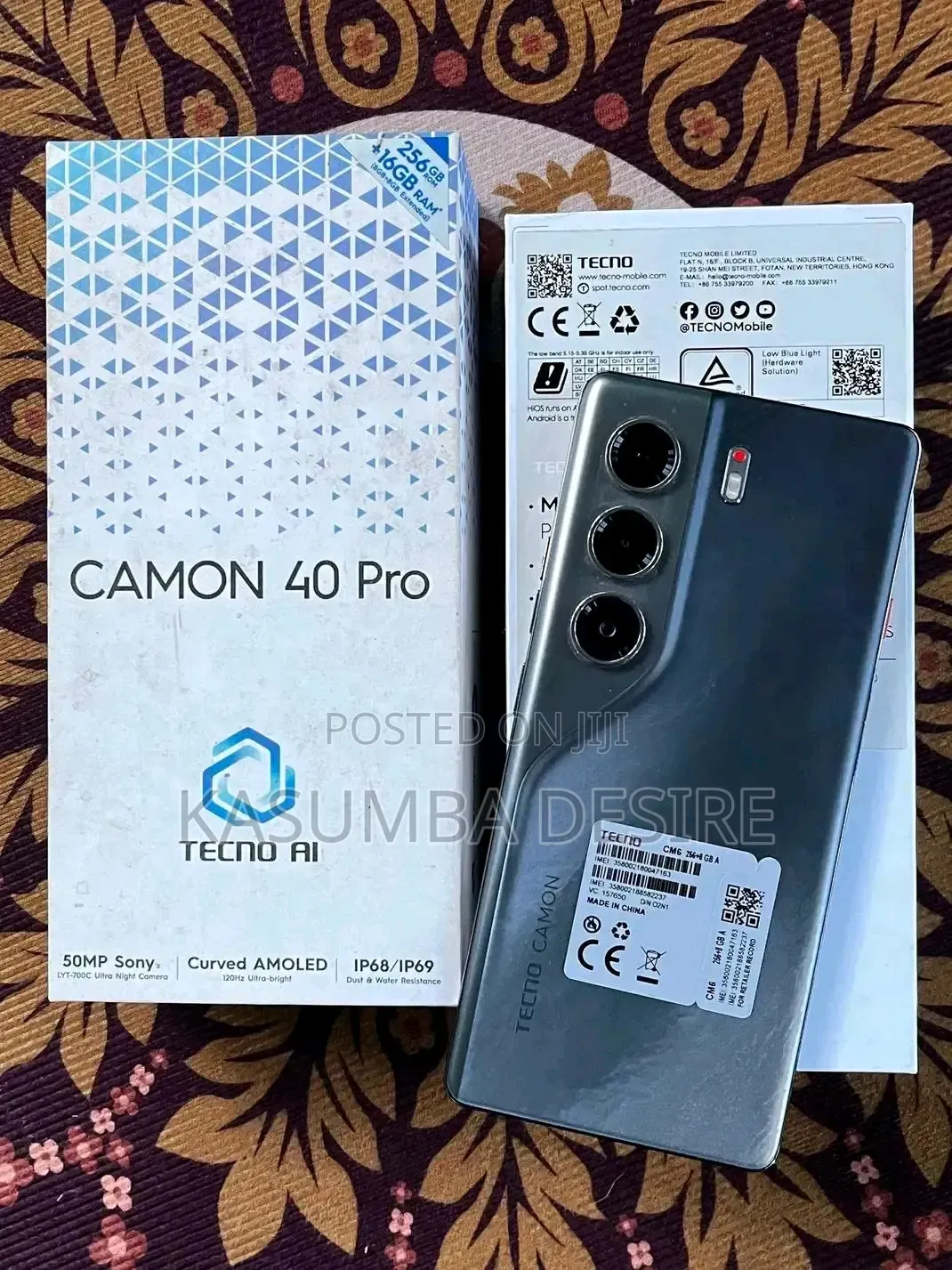 New Tecno Camon 40 Pro 5G 256 GB Gray