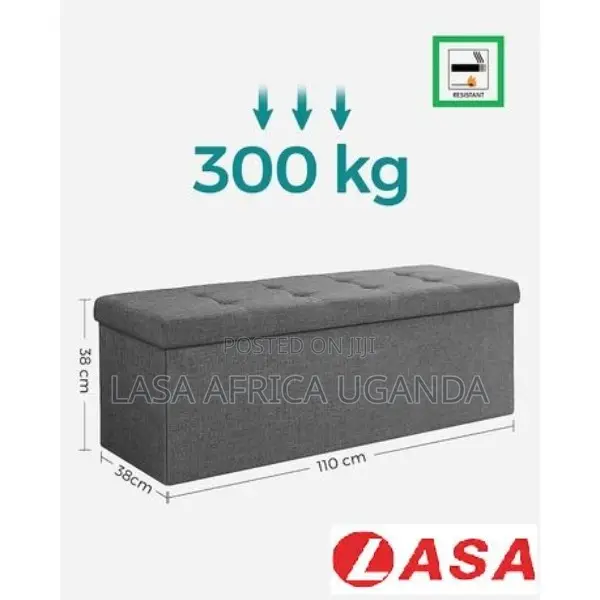 Lasa Storage Ottoman Cube Foldable Box - 110.0 Cm