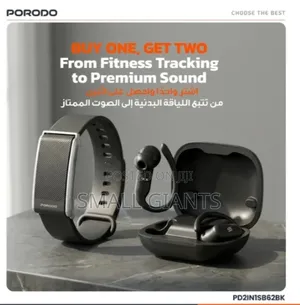 2-in-1porodo Activex Smart Fitness Band Earbuds