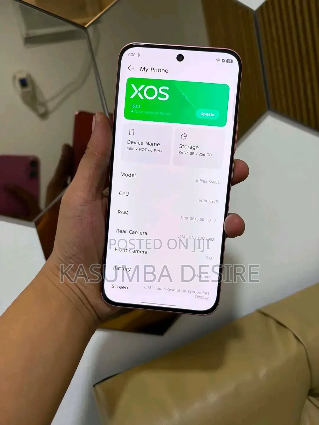 New Infinix Hot 60 Pro+ 256 GB Pink
