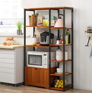 Versatile Wooden Kitchen Organizer With Shelves